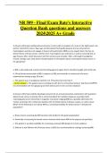  NR 509 Complete Exam Package &lpar;Final Exam &plus; Bate&rsquo;s Question Bank&comma; 600&plus; Verified Questions & Rationales&rpar;