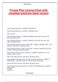 Private Pilot License Exam with complete solutions latest version&period;