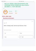 LRA 211- WEEK 1 QUIZ QUESTIONS AND ANSWERS WITH COMPLETE SOLUTIONS &vert; GRADED A&plus; &vert; NEW 2025-2026