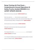 Ramp Training AA Final Exam &ndash;  Comprehensive Ground Operations &  Safety Practice Guide&vert;&vert; GRADED A&plus;&vert;&vert;  LATEST UPDATE 2025&sol;26