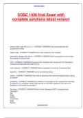 COSC 1436 final Exam with complete solutions latest version&period;