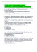 FTCE MIDDLE GRADES SOCIAL SCIENCES 5-9 SOLVED 100&percnt; CORRECT