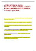 GFEBS SPENDING CHAIN&colon; PURCHASE REQUISITIONS  EXAM COMPLETE QUESTIONS WITH CORRECT ANSWERS