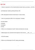 BIO 1500 Questions and Answers &lpar;100 &percnt;Score&rpar; Latest Updated 2026 Answers