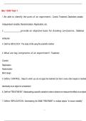 Bio 1500 Test 1 Questions and Answers &lpar;100 &percnt;Score&rpar; Latest Updated 2026  Answers