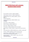 MAKO PKA Exam with complete solutions latest version&period;