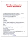DSP 1 Exam with complete solutions latest version&period;