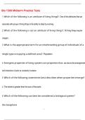 Bio 1500 Midterm Practice Tests Questions and Answers &lpar;100 &percnt;Score&rpar; Latest  Updated 2026 Answers