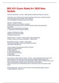 BIO 431 Exam Rated A&plus; 2025 New Update