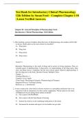 Test Bank for Introductory Clinical Pharmacology 12th Edition by Susan Ford &ndash; Complete Chapter 1-54 &vert; Latest Verified Answers&period;