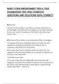 BASIC CODE ENFORCEMENT TEEX & TDLR EXAMINATION TEST 2026 COMPLETE QUESTIONS AND SOLUTIONS 100&percnt; CORRECT