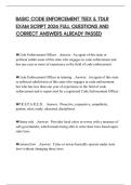BASIC CODE ENFORCEMENT TEEX & TDLR EXAM SCRIPT 2026 FULL QUESTIONS AND CORRECT ANSWERS ALREADY PASSED