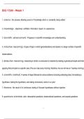 BIO 1500 - Week 1 Questions and Answers &lpar;100 &percnt;Score&rpar; Latest  Updated 2026 Answers