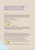Pediatrics ATI Practice A &vert; Verified Questions with Correct Answers&period;       