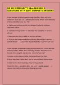 NR 442 community health exam 2 questions with 100- complete answers