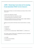 AIPB - Mastering Corrections of Accounting Exam Questions With Correct Answers&period;