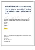 AIPB &ndash; MASTERING CORRECTIONS OF ACCOUNTING ERRORS EXAM NEWEST 2025-2026 ACTUAL EXAM WITH COMPLETE 110 QUESTIONS AND CORRECT DETAILED ANSWERS &lpar;VERIFIED ANSWERS&rpar; ALREADY GRADED A&plus; 