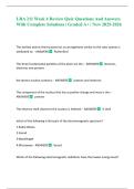 LRA 211 Week 4 Review Quiz Questions And Answers With Complete Solutions &vert; Graded A&plus; &vert; New 2025-2026