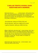 5 DOLLAR TRAFFIC SCHOOL EXAM  QUESTIONS WITH ANSWERS&period; 