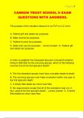 CANNON TRUST SCHOOL II EXAM  QUESTIONS WITH ANSWERS&period; 