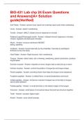 BIO-431 Lab chp 24 Exam Questions and Answers&vert;&vert;A&plus; Solution guide&lpar;Verified&rpar;
