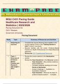 WGU C431 Pacing Guide Healthcare Research and Statistics &vert; 2025&sol;2026  Pacing Document for C431 Western Governors University         
