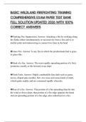 BASIC WILDLAND FIREFIGHTING TRAINING COMPREHENSIVE EXAM PAPER TEST BANK FULL SOLUTION UPDATED 2026 WITH 100&percnt; CORRECT ANSWERS