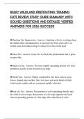 BASIC WILDLAND FIREFIGHTING TRAINING ELITE REVIEW STUDY GUIDE SUMMARY WITH SOLVED QUESTIONS AND DETAILED VERIFIED ANSWERS FOR 2026 SUCCESS