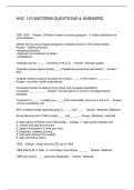 HSC 110 MIDTERM QUESTIONS & ANSWERS