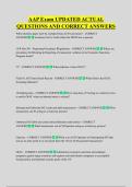 AAP Exam UPDATED ACTUAL  QUESTIONS AND CORRECT ANSWERS