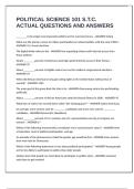 POLITICAL SCIENCE 101 S&period;T&period;C&period; ACTUAL QUESTIONS AND ANSWERS