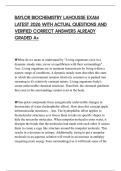 BAYLOR BIOCHEMISTRY LAHOUSSE EXAM LATEST 2026 WITH ACTUAL QUESTIONS AND VERIFIED CORRECT ANSWERS ALREADY GRADED A&plus;