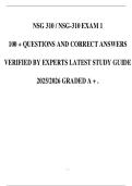 NSG 310 &sol; NSG-310 EXAM 2 120 &plus; QUESTIONS AND CORRECT ANSWERS VERIFIED BY EXPERTS LATEST STUDY GUIDE 2025&sol;2026 GRADED A &plus; &period;
