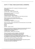GLPH 171 FINAL EXAM QUESTIONS & ANSWERS