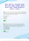 WGU C957 Pre- Assessment &lpar;Latest 2026&sol; 2027 Update&rpar; Applied Algebra Review&vert; 100&percnt; Verified Questions & Answers &vert; Grade A