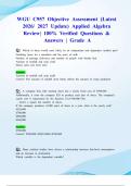WGU C957 Objective Assessment &lpar;Latest 2026&sol; 2027 Update&rpar; Applied Algebra Review&vert; 100&percnt; Verified Questions & Answers &vert; Grade A
