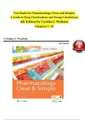 Test Bank Pharmacology Clear and Simple A Guide To Drug Classifications and Dosage Calculations By Cynthia Watkins 4th Edition&period;