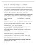 EXSC 191 EXAM 2 QUESTIONS & ANSWERS
