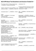 BLS CPR Exam Test Questions and Answers Graded A&plus;
