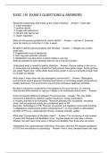 EXSC 191 EXAM 2 QUESTIONS & ANSWERS
