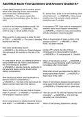 Adult BLS Exam Test Questions and Answers Graded A&plus;