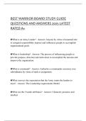 BEST WARRIOR BOARD STUDY GUIDE QUESTIONS AND ANSWERS 2025 LATEST RATED A&plus;