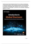 TEST BANK For Introduction to Global Business 3rd Edition by Gaspar & Kolari&comma; All 15 Chapters Covered&comma; Verified Latest Edition