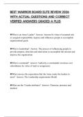 BEST WARRIOR BOARD ELITE REVIEW 2026 WITH ACTUAL QUESTIONS AND CORRECT VERIFIED ANSWERS GRADED A PLUS