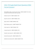 COG 170 Cogito Build Exam Questions With Correct Answers&period;