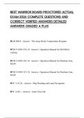 BEST WARRIOR BOARD PROCTORED ACTUAL EXAM 2026 COMPLETE QUESTIONS AND CORRECT VERIFIED ANSWERS DETAILED ANSWERS GRADED A PLUS