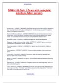SPH-H180 Quiz 1 Exam with complete solutions latest version&period;