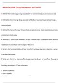 Master Set&comma; BOMI Energy Management and Controls Questions and Answers  &lpar;100 &percnt;Score&rpar; Latest Updated 2026 
