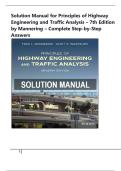 Solution Manual for Principles of Highway Engineering and Traffic Analysis &ndash; 7th Edition by Mannering &ndash; Complete Step-by-Step Answers