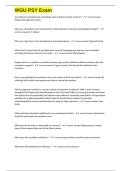 WGU PSY Exam questions and 100&percnt;  correct  answers 2025